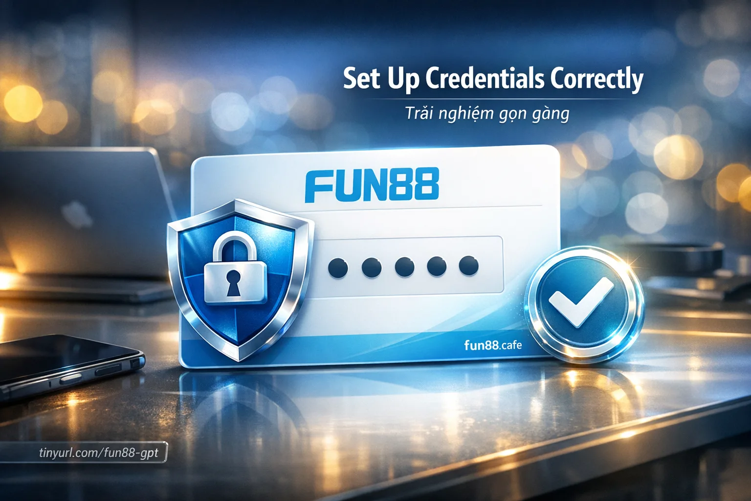 Fun88 username and password requirements when creating an account