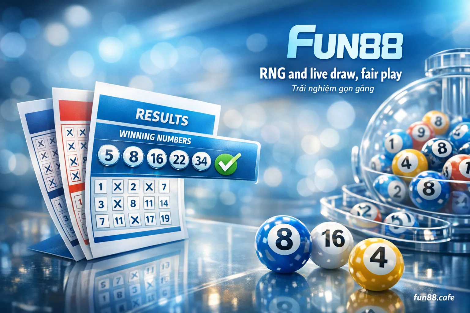 Mekanik RNG dan live studio undian Fun88 transparan dan adil
