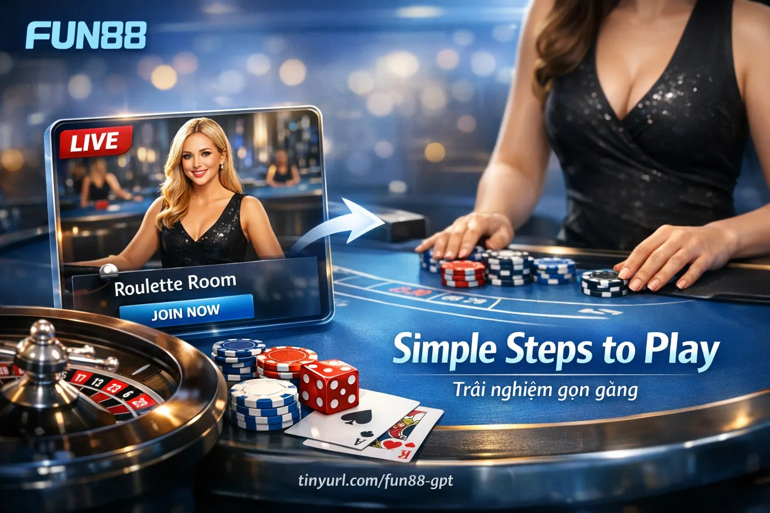 Proses bermain kasino Fun88 login deposit taruhan konfirmasi