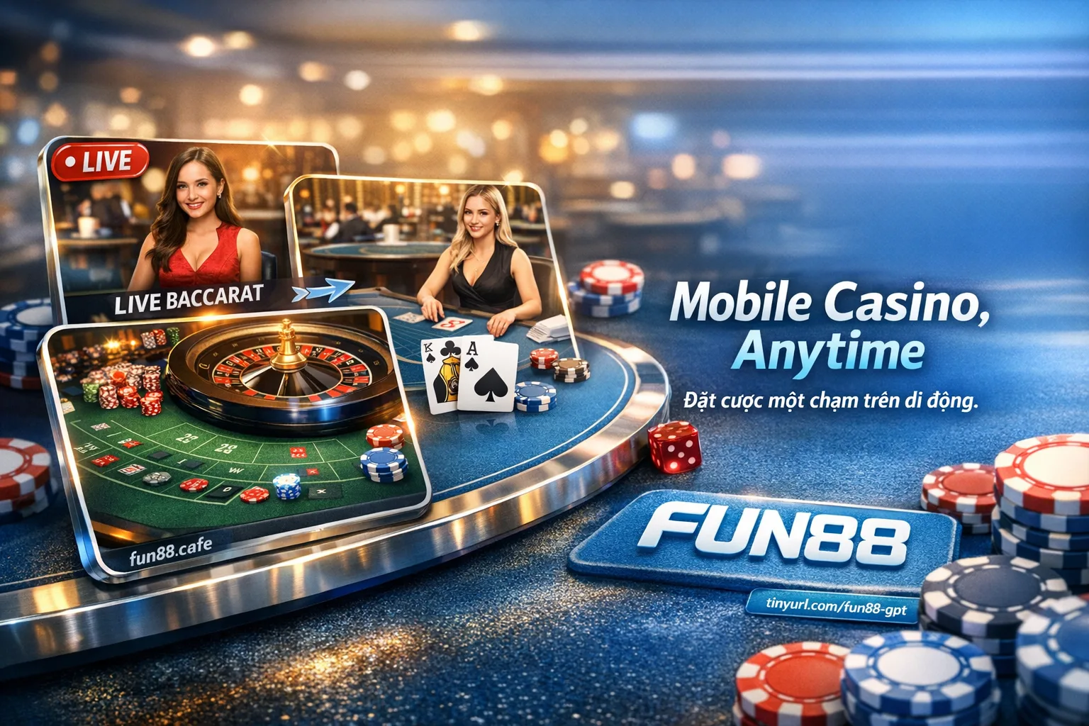 Aplikasi seluler Fun88 kasino langsung Android iOS taruhan satu ketukan