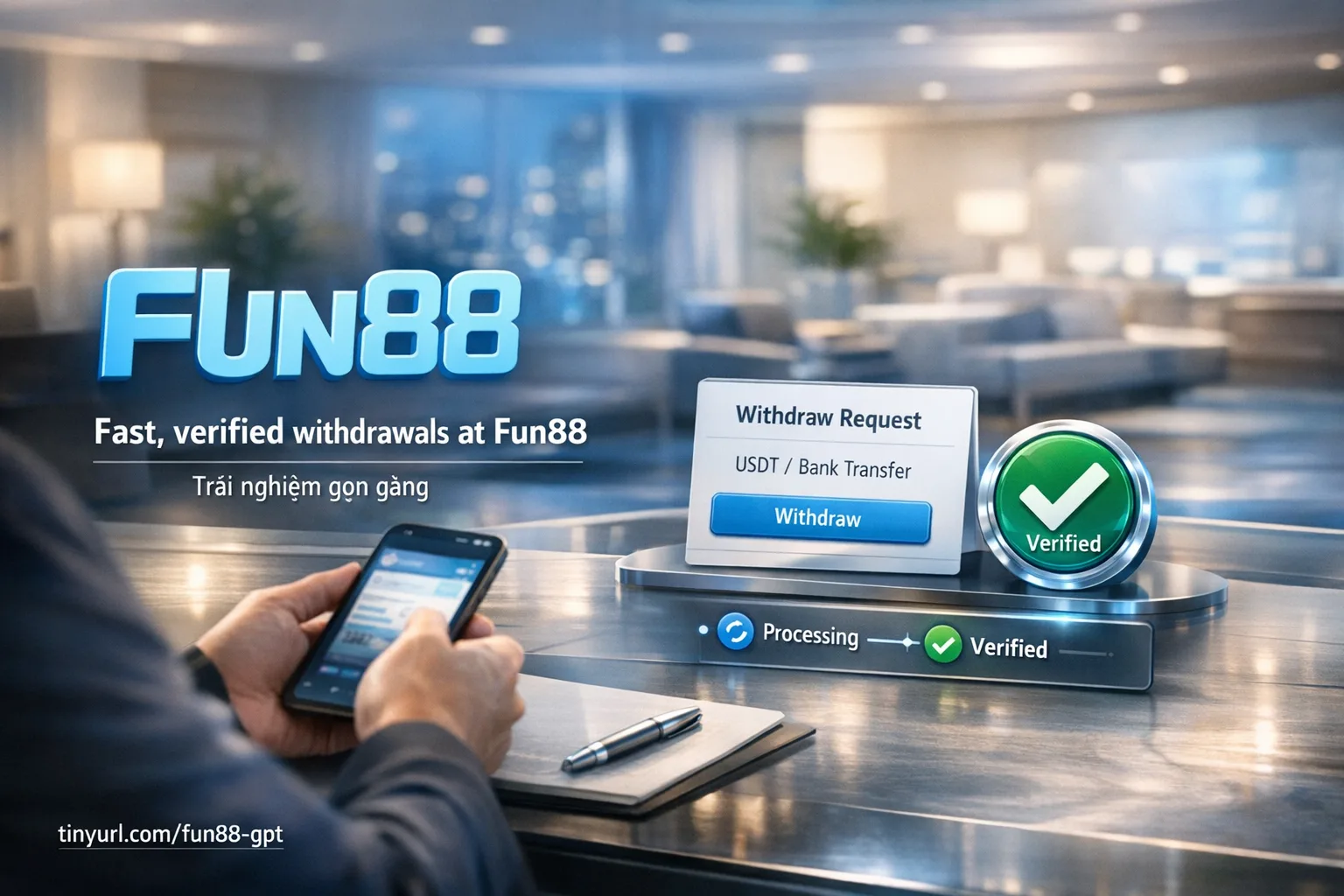 Panduan lengkap penarikan dana Fun88 via transfer bank domestik dan USDT-TRC20