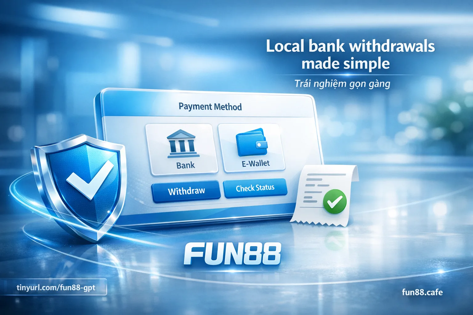 Penarikan dana Fun88 via transfer bank domestik langkah demi langkah