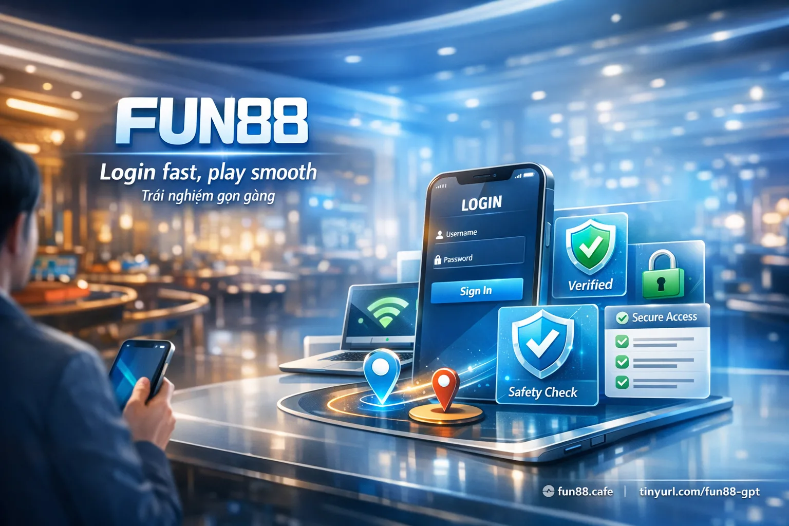 Fun88 login via website app and mobile browser